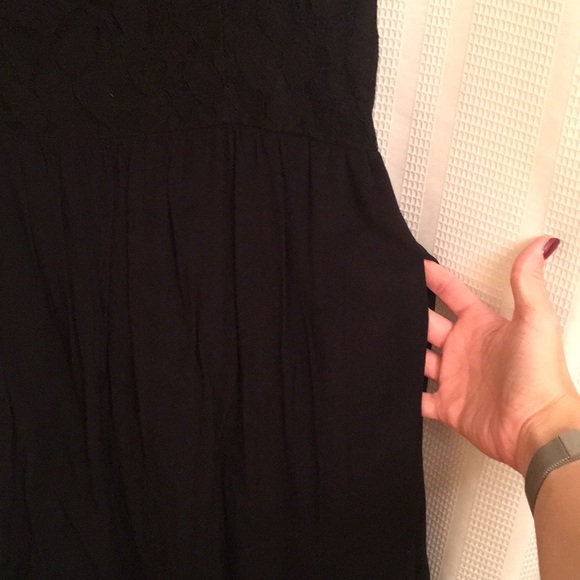 LBD Urban Outfitters Lace and Zipper Black Dress - Picture 3 of 7